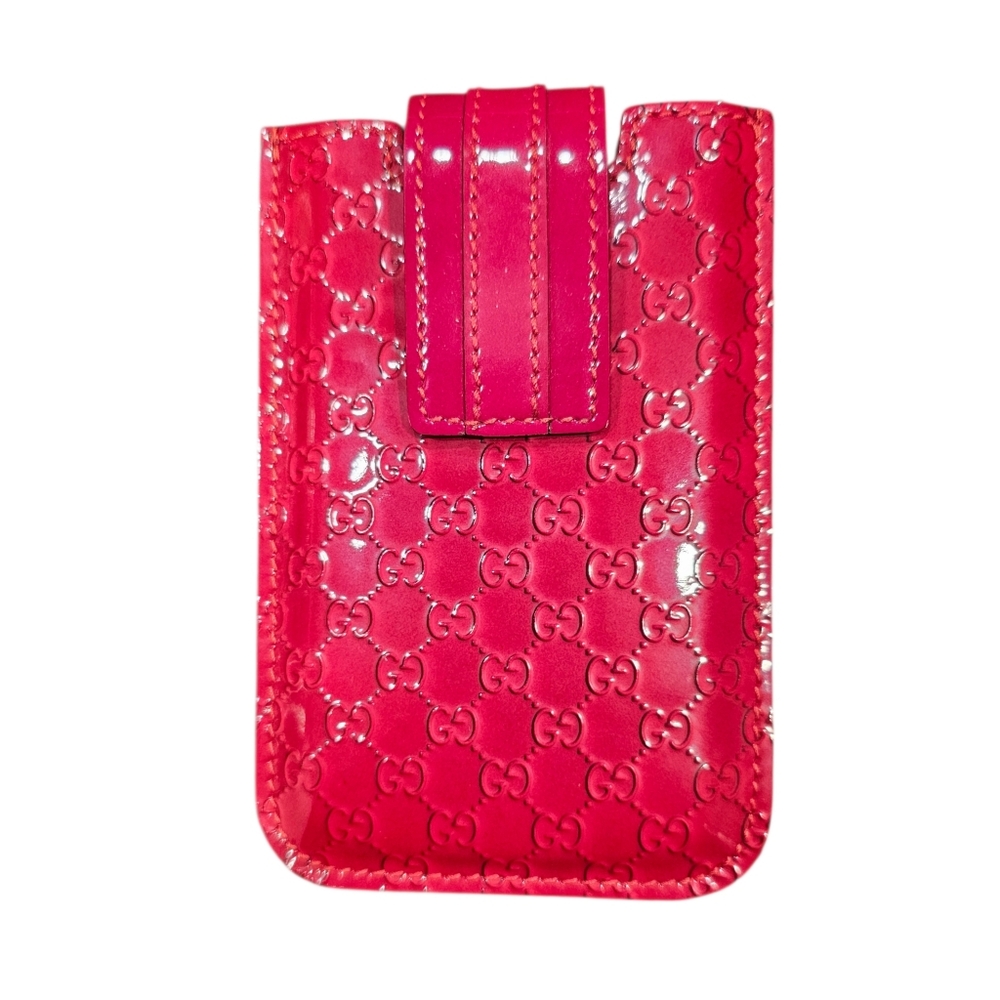 💥HOST PICK💥 Gucci Guccissima Red Embossed Card Holder - Picture 3 of 4